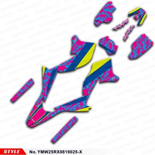 Aftermarket Vinyl Sticker Pack for WR250X WR250R 2008 2009 2010 2011 2012 2013 2014 2015 to 2020, Style No. YMW25RX0819025-X