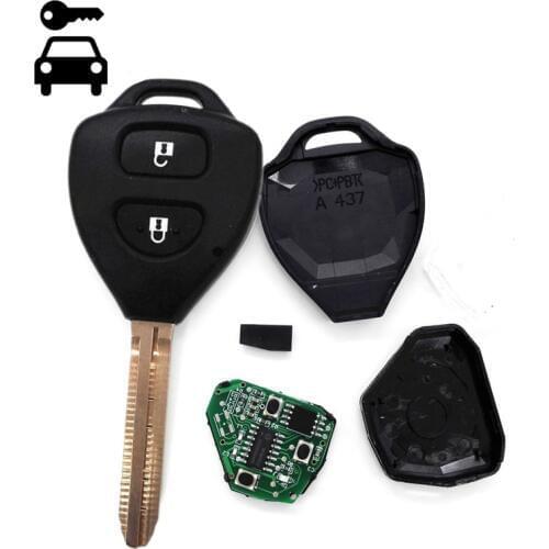 Car 2 Button Remote Key Fob 315MHz with 4D67/G Chip for Corolla RAV4 Fortuner 4Runner Hilux Yaris Avalon Echo Prado TOY43 Blade