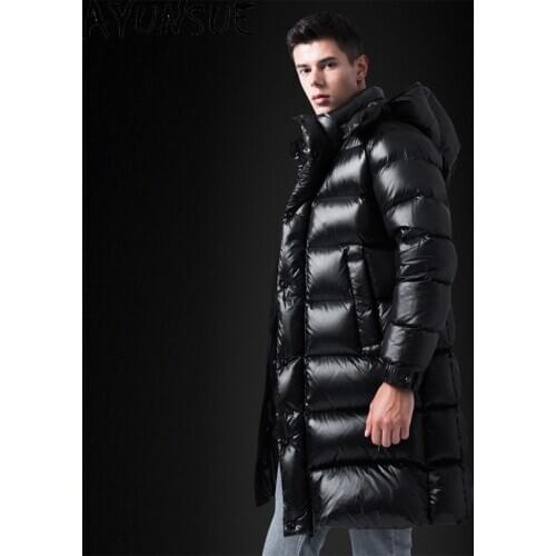 AYUNSUE Winter Jacket Men 2020 90% White Duck Down Jackets Hooded Warm Parka Long Puffer Coat Man Thick Doudoune Homme KJ6176