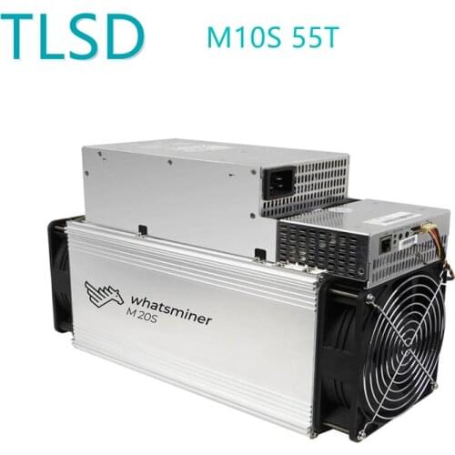 Used TLSD WhatsMiner M10 55T 3575W 10nm ASIC Miner Sha256 Asic BTC Miner BTC With PSU