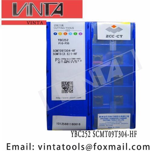 Free shipping high quality 10pcs/lots YBC252 YBC251 SCMT09T304-HF cnc carbide turning inserts cutting blade tools