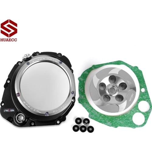 CNC Racing Clear Clutch Cover & Spring Retainer R for Suzuki GSX-S1000 GSXS 1000 2016-2017 Pressure Plate