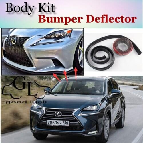 Boqueron Bumper Lip Deflector Lips For Lexus NX 200 240 300h Front Spoiler Skirt Scratch Proof Adhesive / Body Kit / Strip