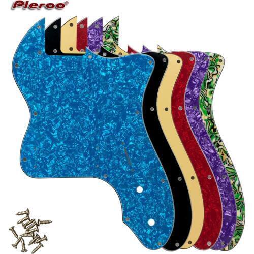 Pleroo Guitar Parts - For US FD DIY Classic Series '72 thinline Tele Telecaster Guitar Pickguard Without Pickup Scratch Plate
