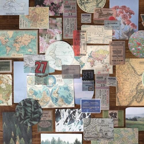 30 Sheets Places To Explore Retro Paper Sticker Diy Decorative Scrapbook Journal Planner Stickers Stationery School Supplies