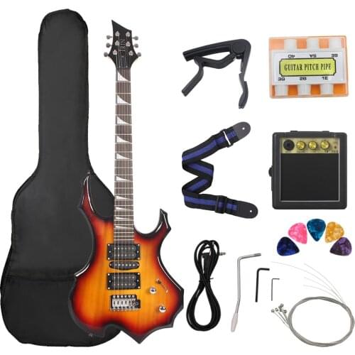 24 Frets 6 Strings Electric Guitar Maple Body Electric Guitar Guitarra With Bag Speaker Necessary Guitar Parts & Accessories