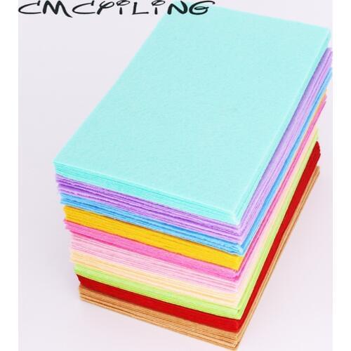 CMCYILING 40 Pcs/lot 10*15cm Felt Fabric 1 MM Thickness Polyester Cloth For DIY Crafts Scrapbook Felt Sheets