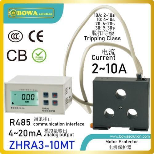 ZHRA3-10MT motor protector with RS485 interface & 4-20mA transmitter make condensers match refrigerant compressors' load changes