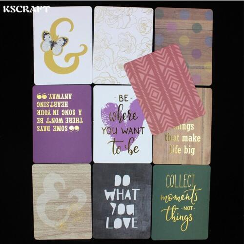 KSCRAFT 10pcs 3*4inch Double-side Printed Paper Pocket Cards for Scrapbooking DIY Projects/Photo Album/Card Making Crafts