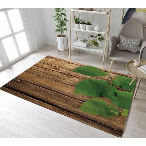 LB Non-slip Green Grape Leaf Area Rugs Rustic Barn Farmhouse or Living Home Room In Carpet For Bedroom Cushion Bathroom Kitchen