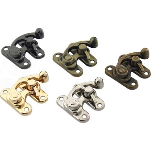 1pcs Metal Vintage Wooden Box Lock Fashion Buckle With Screws for DIY Bags Luggage Handbags Furniture Hardware Accessories