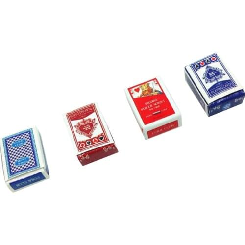 2 Deck Set Dollhouse Accs 1:12 Scale Dollhouse Miniature Playing Cards Poker