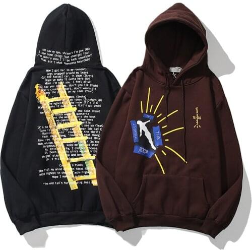 2021 New Stranger Things Loose Streetwear HoodiesScott Catcus Jack Highest in the Room Hooded Sweatshirt Men and Women Oversize