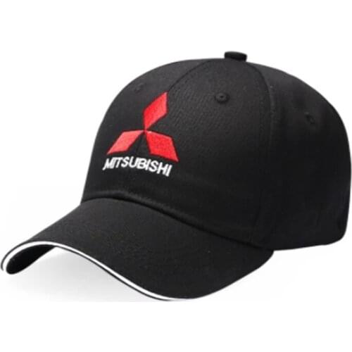 2021 New Fashion 3D Mitsubishi Hat Cap Car logo MOTO GP Racing F1 Baseball Cap Hat Adjustable Casual Trucket Hat White Black