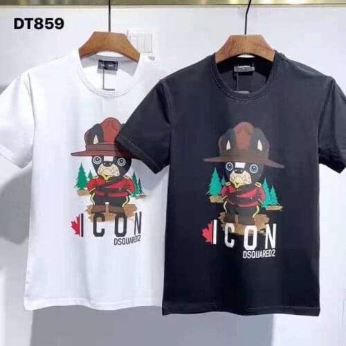 2021 New DSQ2 Trendy Motorcycle Mens Rround Neck T-Shirt DT859