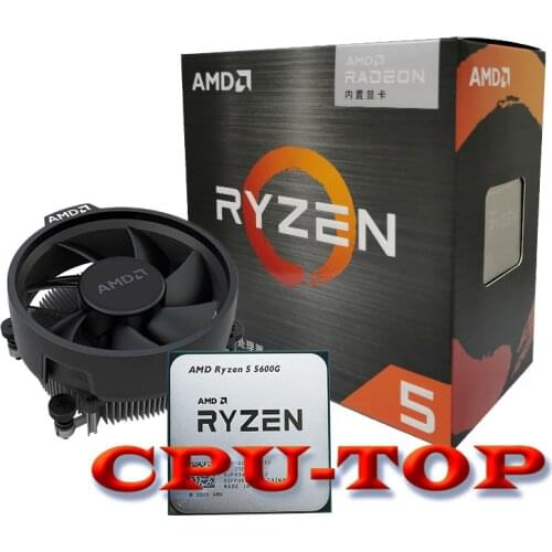 AMD Ryzen 5 5600G R5 5600G 3.9GHz Six-Core Twelve-Thread 65W CPU Processor L3=16M 100-000000252 Socket AM4 New and have fan
