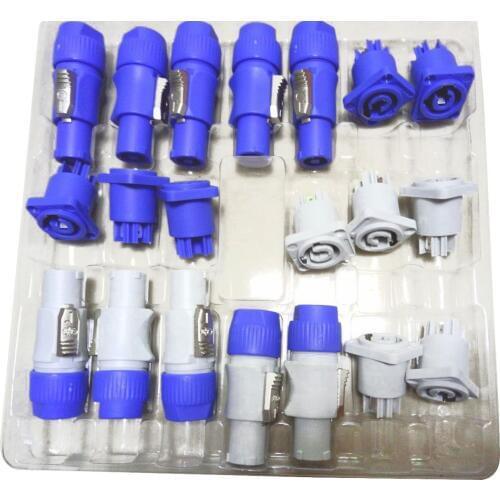 10 set PowerCON Type A NAC3FCA+NAC3MPA-1 Chassis Plug Panel adapter