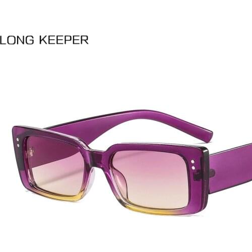 Small Rectangle Sunglasses Women Men Fashion Colorful Sun Glasses Ladies Vintage 90s Hip Hop Eyewear Lunette De Soleil Femme