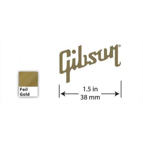 Golden Gibson Guitar Sticker 3.8cm