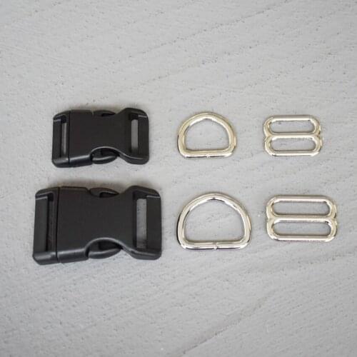 1 Set 20/25mm Plastic Buckle Quick Side Release Curved Metal Buckle for Bag DIY Paracord Buckles For Bracelet
