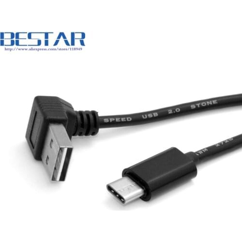 1M 3FT 100CM USB-C USB Type C 3.1 type-c to USB 2.0 90 Degree Up & Down Angled Data Cable