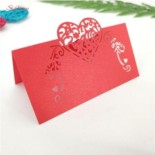 10/50/100pcs Laser Cut Name Place Seat Paper Wedding Invitation Table Cards For Party Table Decoration Marriage Favors 7z