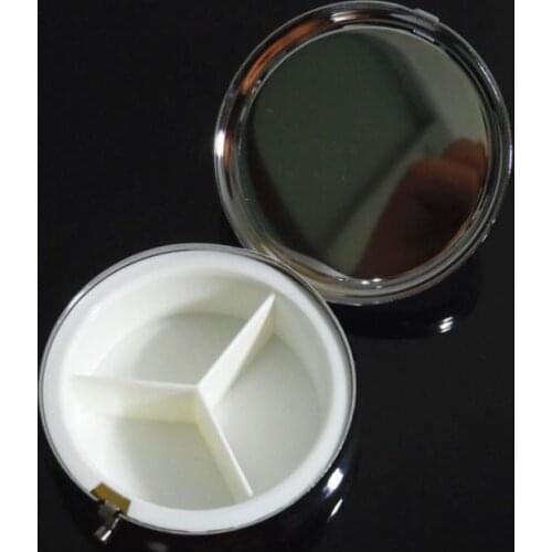 100pcs Metal Pill boxes DIY Medicine Organizer container silver-Free Shipping SN244