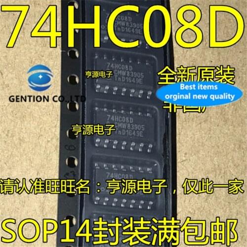 30Pcs 74HC08 74HC08D SN74HC08DR SOP14 in stock 100% new and original