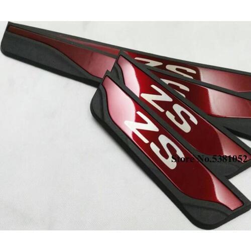 For MG ZS 2017 2018 2019 Accessories Door Sill Kick Scuff Plate Protector Guard Pedal Trim 4Pcs Car Accessories