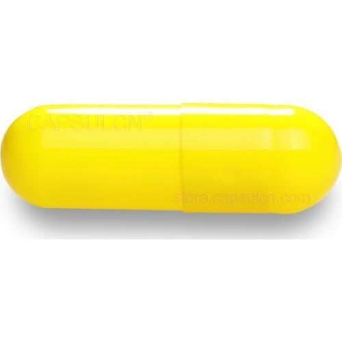 5000 Pieces / Carton, Size 00, Empty Jointed Gelatin Capsules For Capsule Filler Machines Yellow Colored