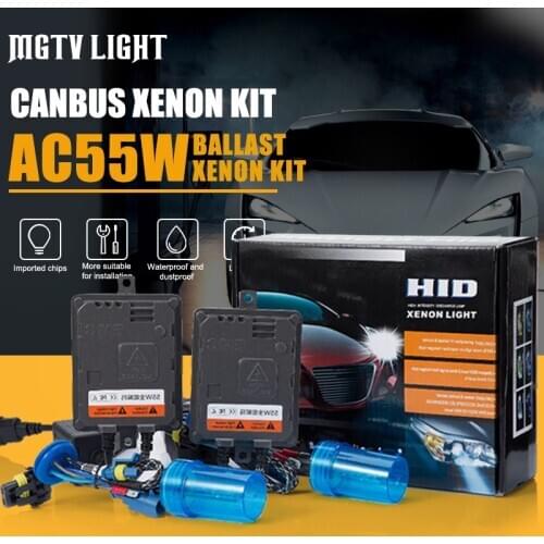 55W Xenon HID Kit Canbus Error Canceller Quick Start H1 H4 H7 H11 9012 D2H Car Headlight Fog Light Digital AC Ballast Reactor