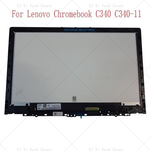 Free shipping For Lenovo Chromebook C340-11 81TA laptop replacement lcd touch screen with bezel HD 1366x768
