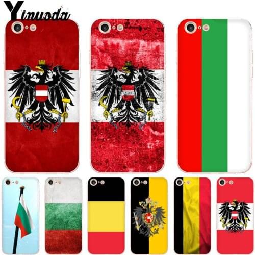 Yinuoda For iPhone 7 Case Austria Belgium Bulgaria flags Phone Accessories Case for iPhone X 6 6S 7 7plus 8 8Plus 5S XR XS XSMAX