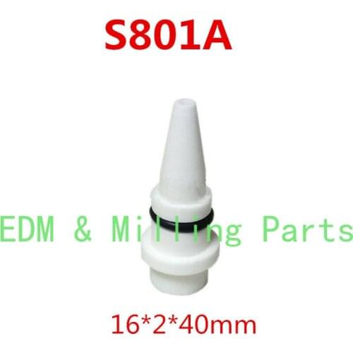CNC Wire EDM Part S801A White Ceramic Aspirator Nozzle 16*2*40mm For EDM Sparks Sodick Machine A350 Service