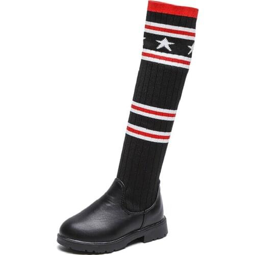 Children Over Knee Boots Girl Shoes Knee Fashion Childrens Boots Autumn And Winter Warm Shoes Princess Woolen Girls Boots