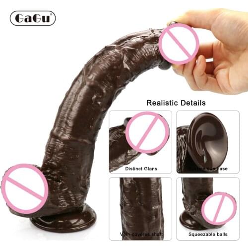 GaGu 26cm Long Soft Realistic Penis Super Big Dildo With Suction Cup Adult Sex Toys for Woman Product Female Masturbation Dildos