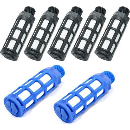 Air Silencer Absorb Noise Filter Water Filter Plastic Exhaust Muffler Plastic Exhaust Muffler Male Thread 1/8" 1/4" 3/8" 1/2"