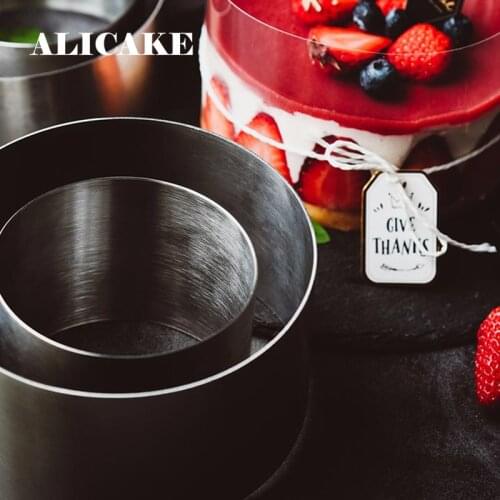 Mousse Cake Mould 4 5 6 7 8 9 10 Inch Stainless Steel Cake Tools Mutfak Malzemeleri Ring Round Fondant Mold Baking Dessert Stand
