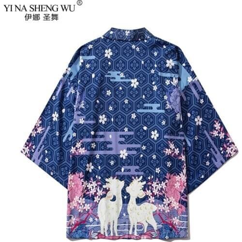Kimonos Woman Samurai Costumes Japanese Girls Snowflake Printed Kawaii Yukata Kimono Harajuku Shirt Japan Haori Cardigan Beach