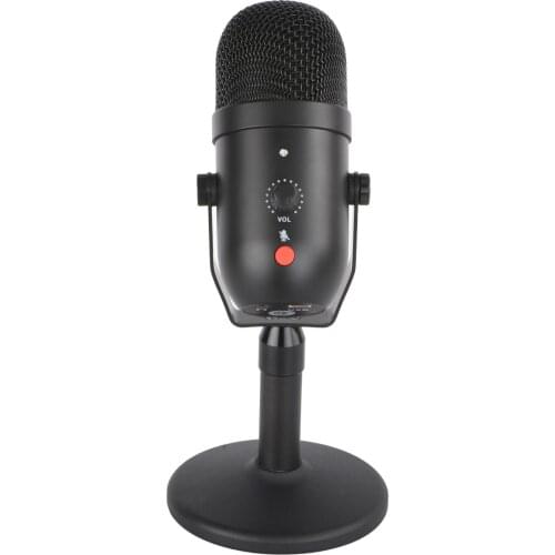 Freeboss CM16 Metal Body 24bit 96KHz Monitor Mute Low Noise Recording Chat USB Computer Mobilie Condenser Microphone