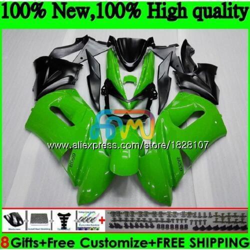 Body For KAWASAKI 650R ER6 Factory green F 650 R ER 6 F ER6F 06 650R-ER6F 6BS.4 ER-6F ER 6F 06 07 08 2006 2007 2008 Fairing kit