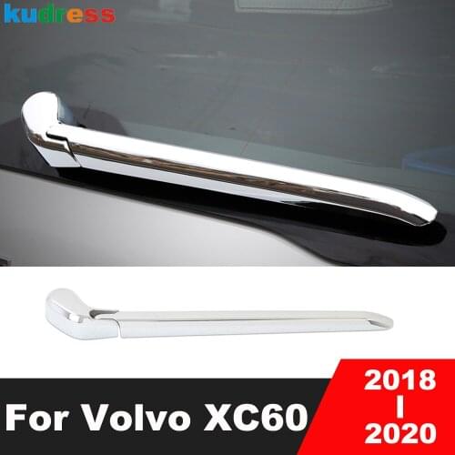 For Volvo XC60 XC 60 2018 2019 SUV ABS Chrome Rear Window Wiper Arm Blade Cover Trim Protector Garnish Molding Car Styling