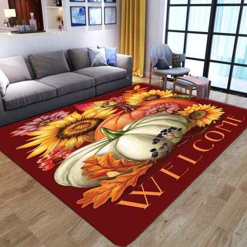 Kitchen Mat Pumpkin Carpets for Living Room Bedroom Area Rugs Welcome Entrance Doormat Halloween Non Slip Floor Mat Home Textile