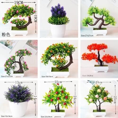LZMOU Artificial Potted Flowers