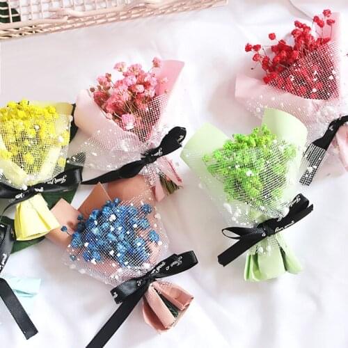 Mini Bouquet Artificial Dried Flowers Photo Props Wedding Birthday Decor Home Party Gifts Mini Artificial Dried Flowers