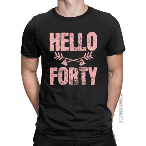 40th Anniversary Legend T Shirt For Men Pure Cotton Funny T-Shirt Crew Neck Tees Classic Short Sleeve Clothing Printed
