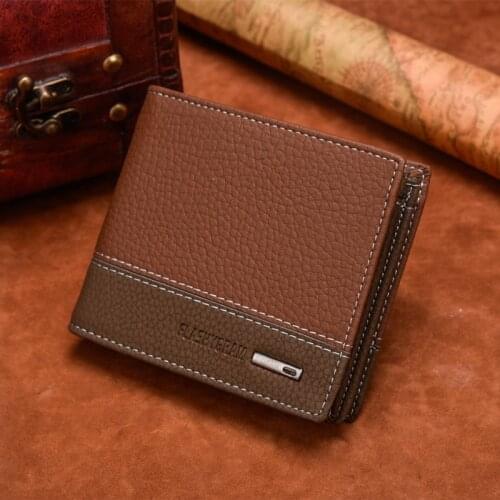 Men Wallets Coin Pocket Multifunction Vintage Male Purse Large Capacity Mens Card Holder Photo Slot Bill Bit Short Money Folder