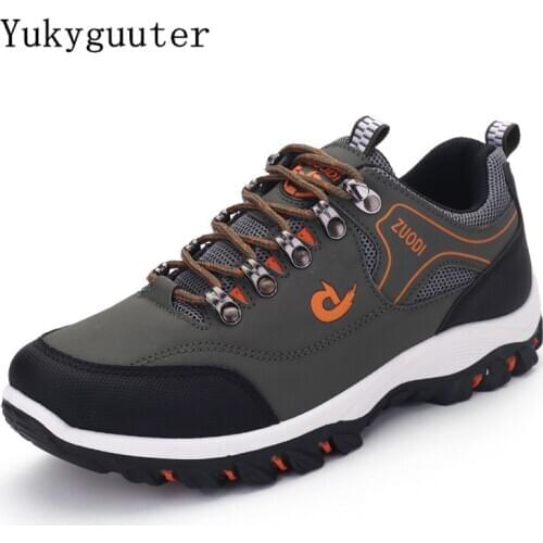 Men Hiking Shoes Outdoor Walking Jogging Trekking Boots Mountain Climbing Sport Male Waterproof Sneakers Athletic Non-slip
