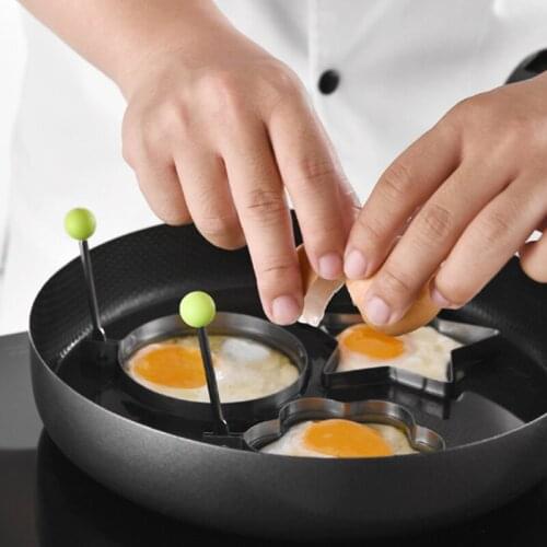 10-Piece Set Of Food Grade Stainless Steel Omelet With High Temperature Resistant Cartoon Molds Kitchen Creative DIY Accessories