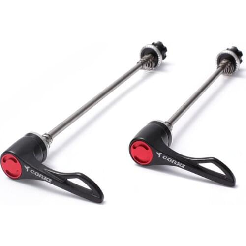 Genuine CORKI Rotary Lock Safety Quick Release Rod Road Bike Mountain Bike Hub Titanium Alloy Shaft Quick Release